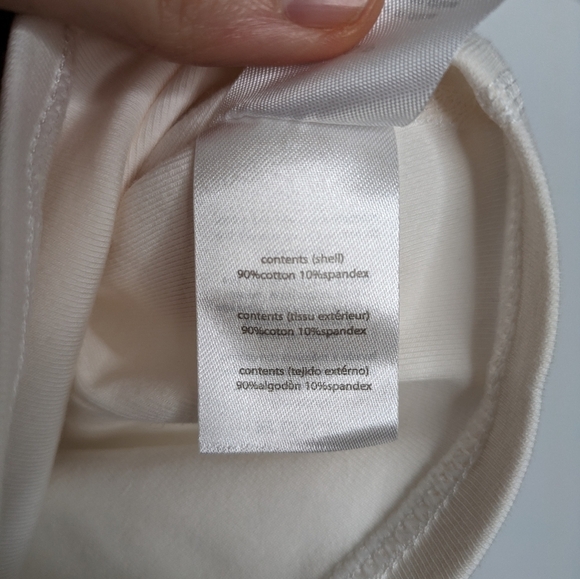 WEWOREWHAT Off-White Cotton Blend Cropped Muscle Tank Top NEW Size S - Picture 3 of 6